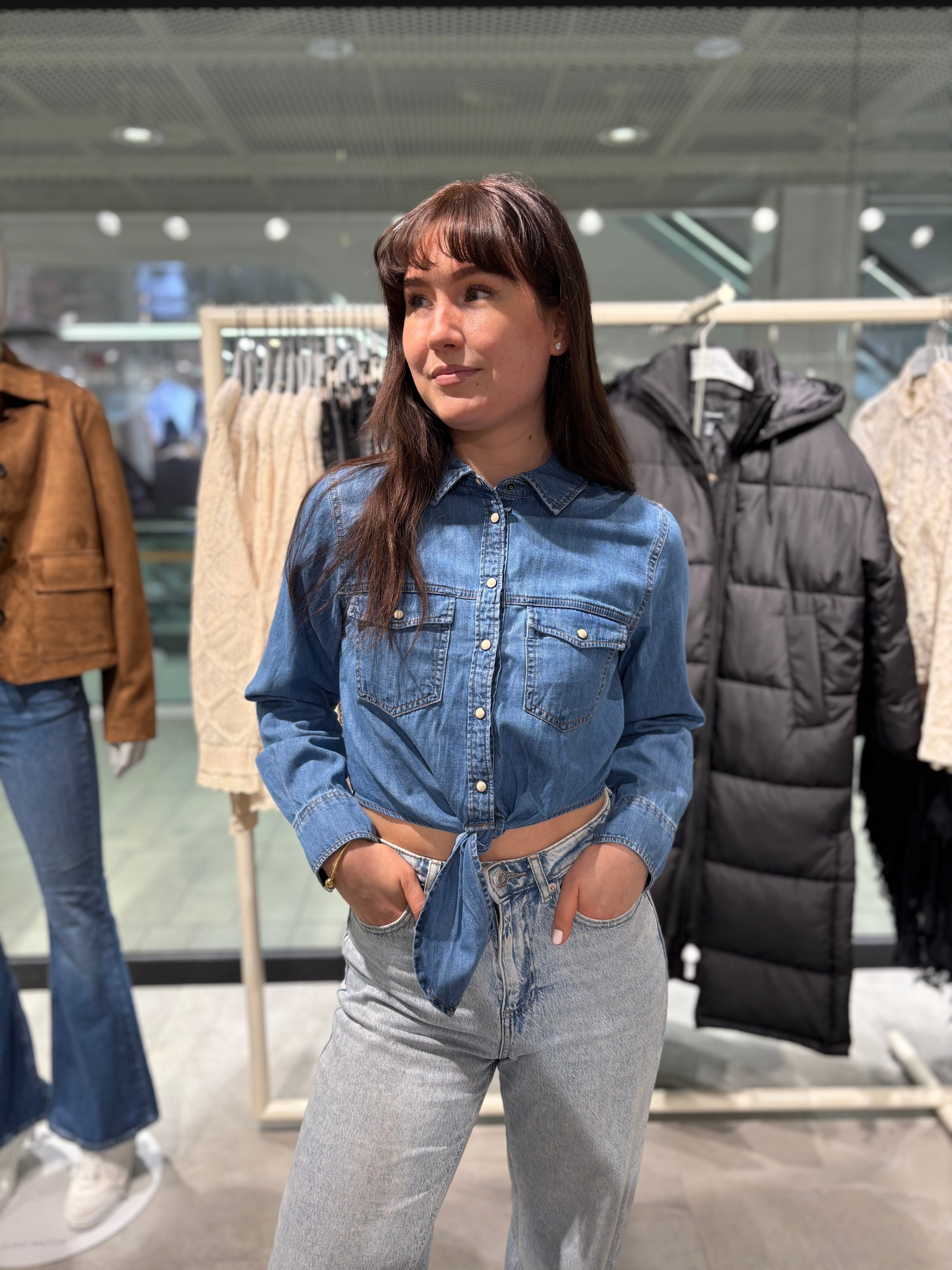 NMHELSA Denim Shirt - Light Blue Denim