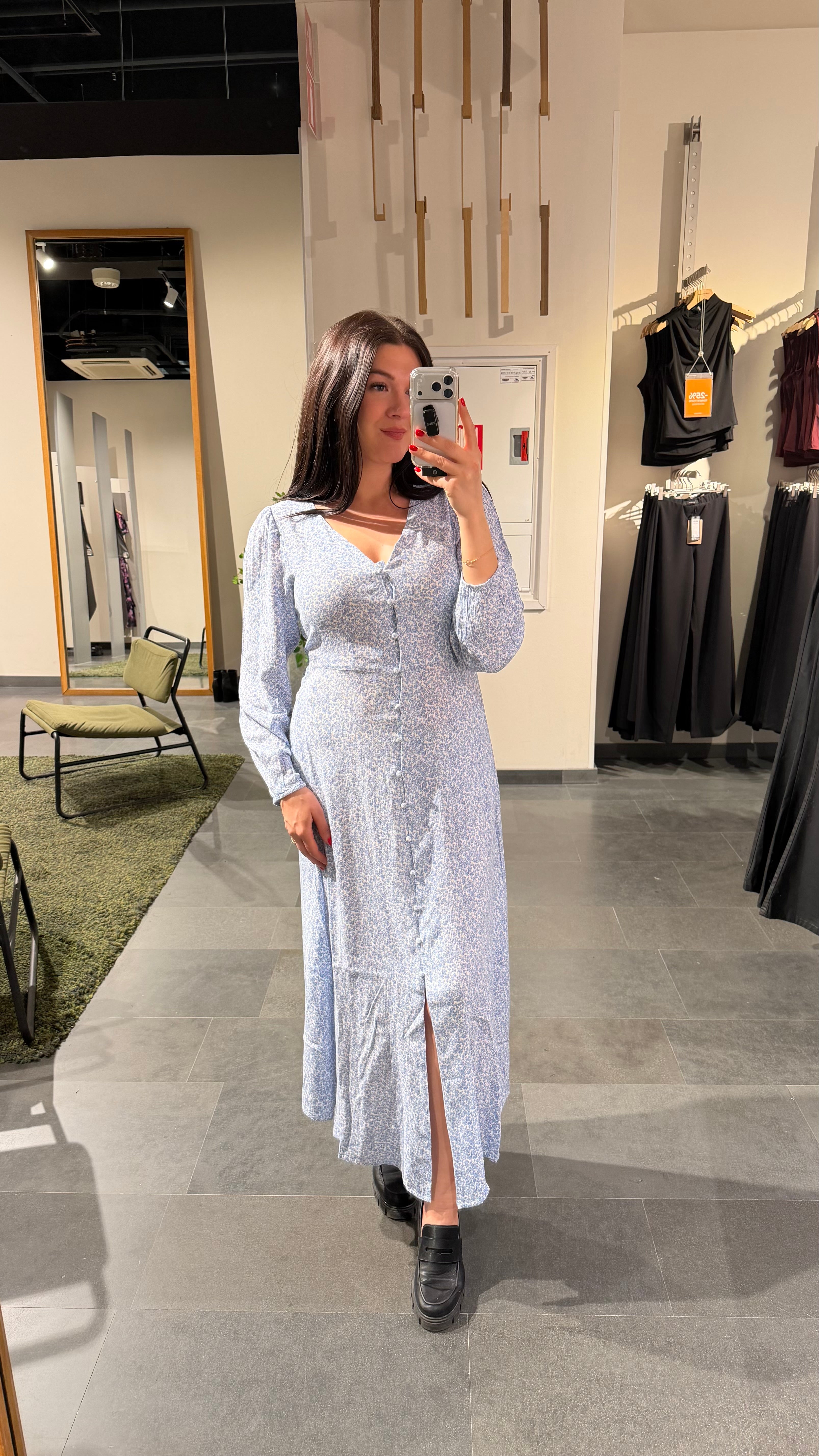 PCGAITLYN Long Dress - Cashmere Blue